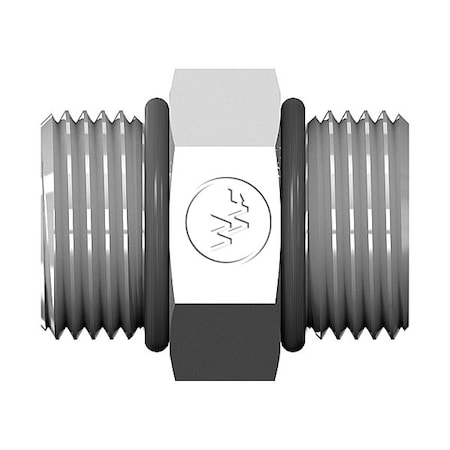 World Wide Fittings Male O-ring Boss to Male O-Ring Boss Rigid Straight Union 6464X06X06